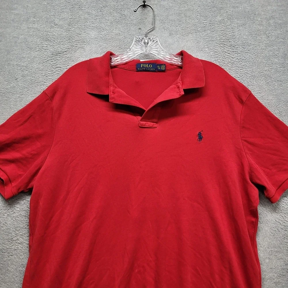 Polo‎ Ralph Lauren Men Polo XL Red Pony Embroidery Short Sleeve